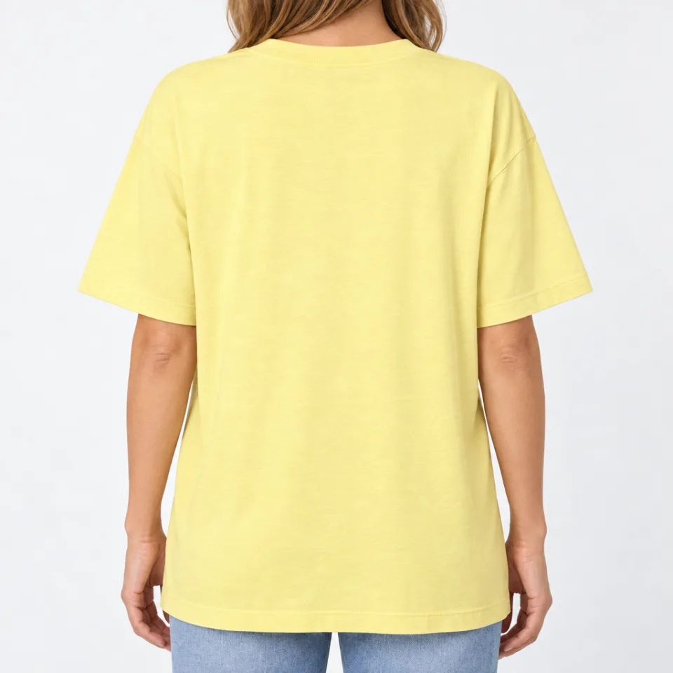 Women´s Boxy Oversized T-Shirt – Light Yellow – Rückseite
