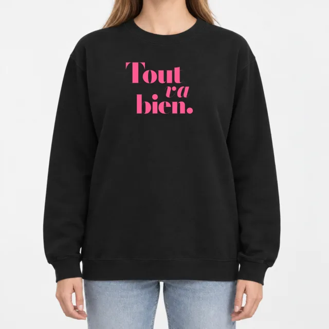 Heavy Blend Crewneck Sweatshirt – Tout va bien. – Black