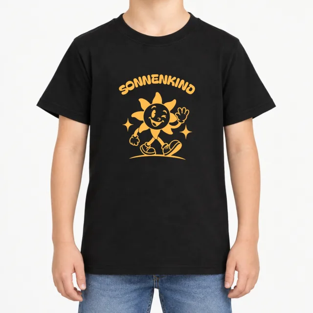 Kids T-Shirt – Kinder – Sonnenkind – Black