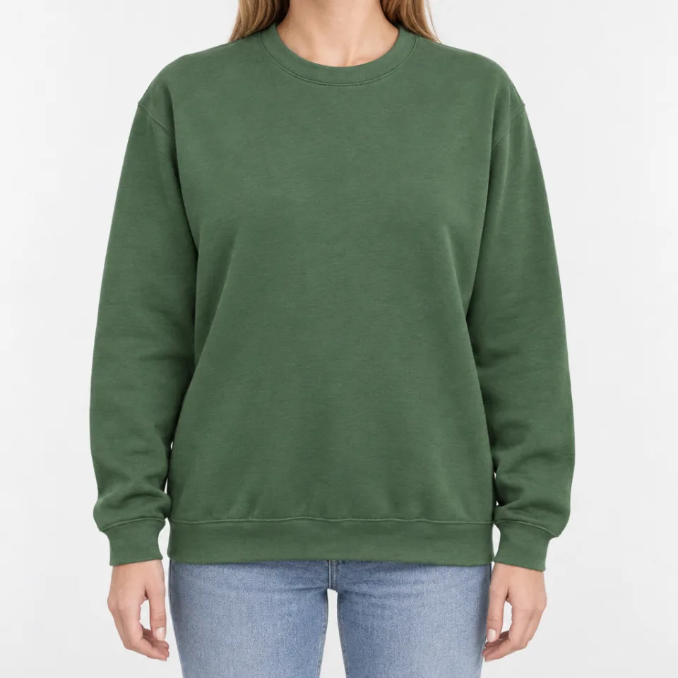 Heavy Blend Crewneck Sweatshirt – Military Green – Vorderseite