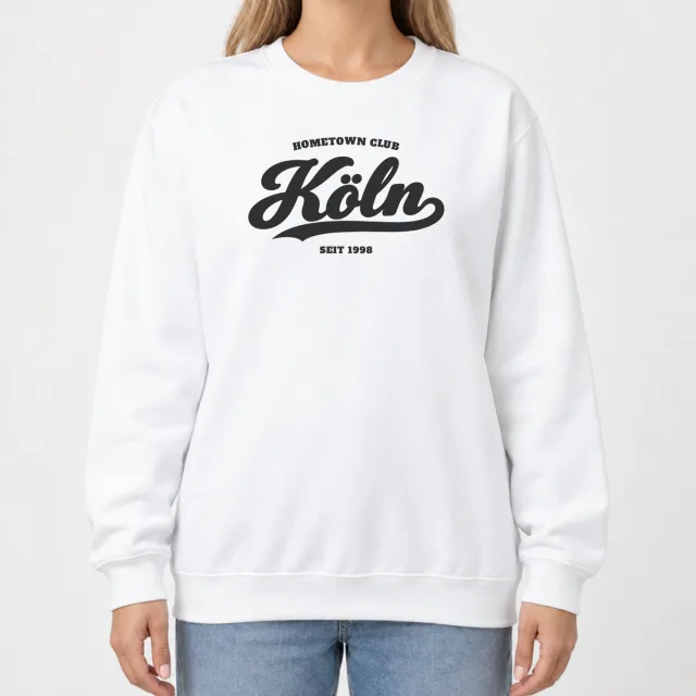 Heavy Blend Crewneck Sweatshirt – Hometown Club Köln – White