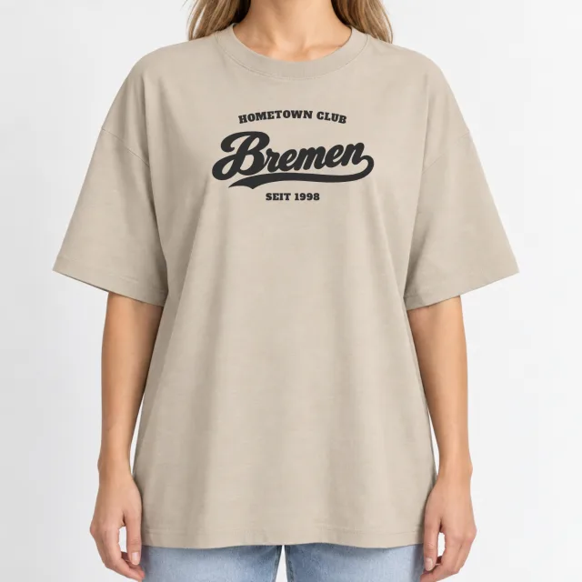 Women´s Boxy Oversized T-Shirt – Hometown Club Bremen – Deep Black