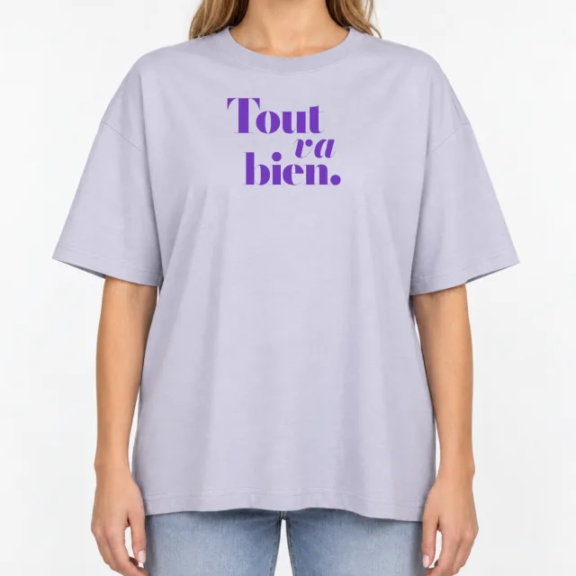 Women´s Boxy Oversized T-Shirt – Tout va bien. – Deep Black