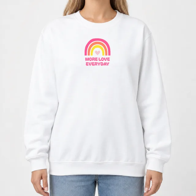Heavy Blend Crewneck Sweatshirt – MORE LOVE – White