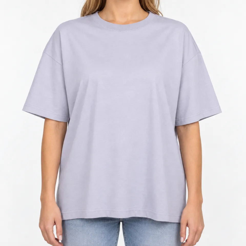 Women´s Boxy Oversized T-Shirt – Lilac – Vorderseite