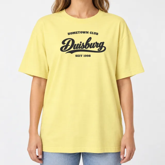 Women´s Boxy Oversized T-Shirt – Hometown Club Duisburg – Deep Black