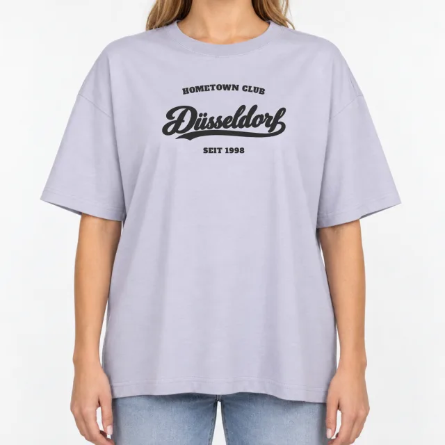 Women´s Boxy Oversized T-Shirt – Hometown Club Düsseldorf – Deep Black