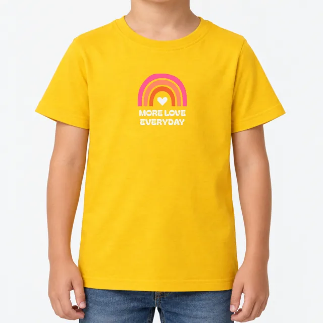 Kids T-Shirt – Kinder – MORE LOVE – Gold
