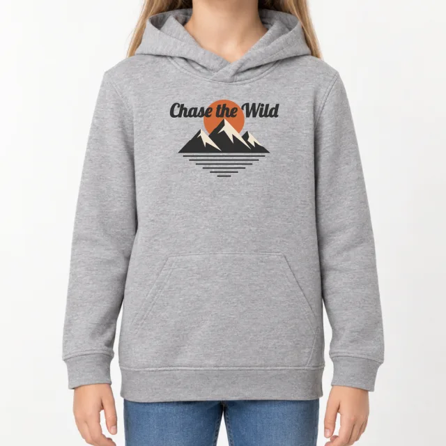 Kids  Hoodie – Chase the Wild – Sport Grey (Heather)