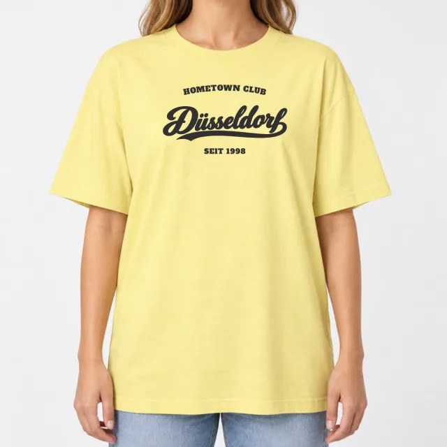 Women´s Boxy Oversized T-Shirt – Hometown Club Düsseldorf – Deep Black