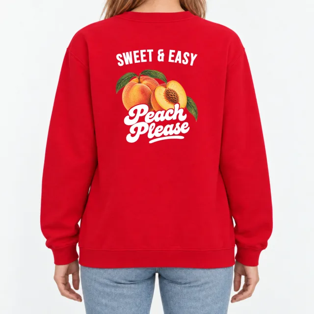 Heavy Blend Crewneck Sweatshirt – Peach Please – Red