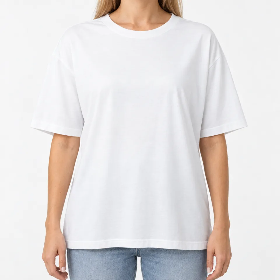 Women´s Boxy Oversized T-Shirt – White – Vorderseite