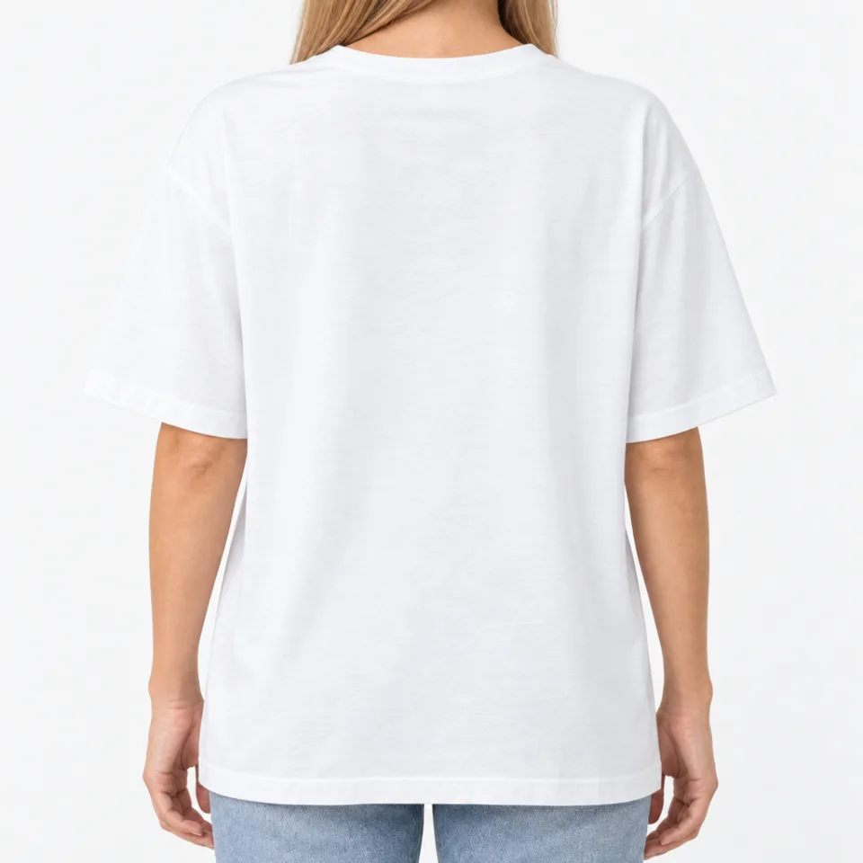 Women´s Boxy Oversized T-Shirt – White – Rückseite