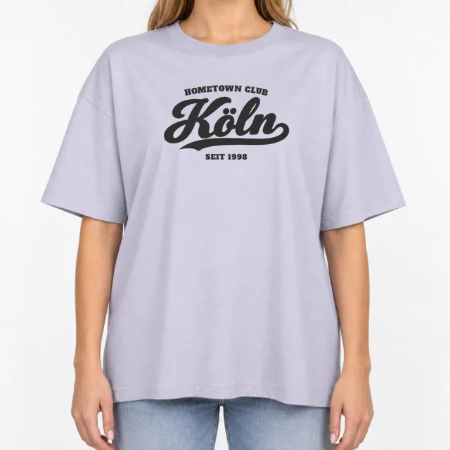 Women´s Boxy Oversized T-Shirt – Hometown Club Köln – Deep Black