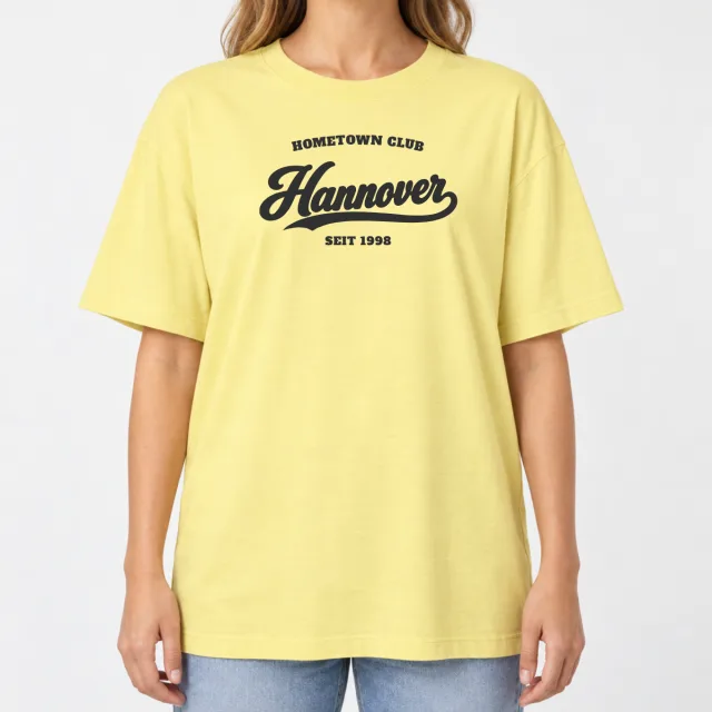 Women´s Boxy Oversized T-Shirt – Hometown Club Hannover – Deep Black