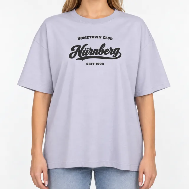 Women´s Boxy Oversized T-Shirt – Hometown Club Nürnberg – Deep Black