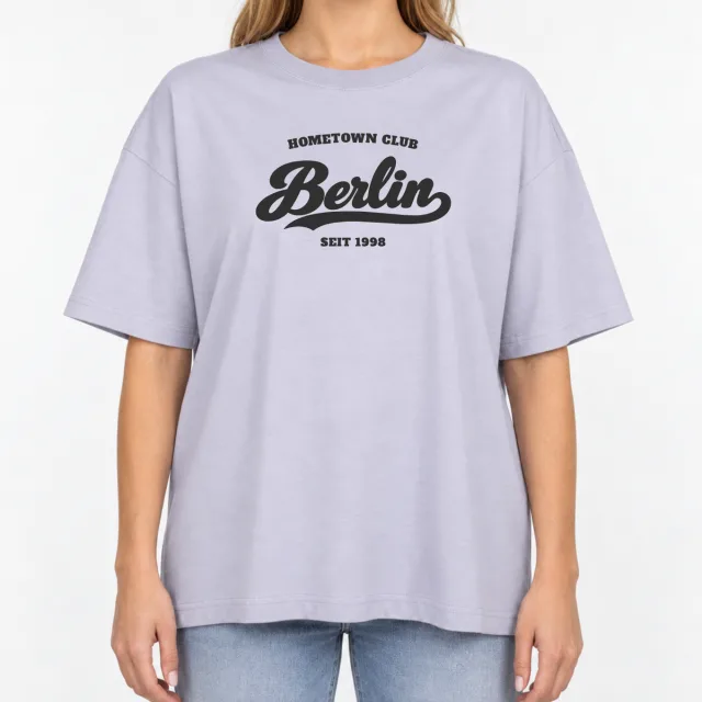 Women´s Boxy Oversized T-Shirt – Hometown Club Berlin – Deep Black