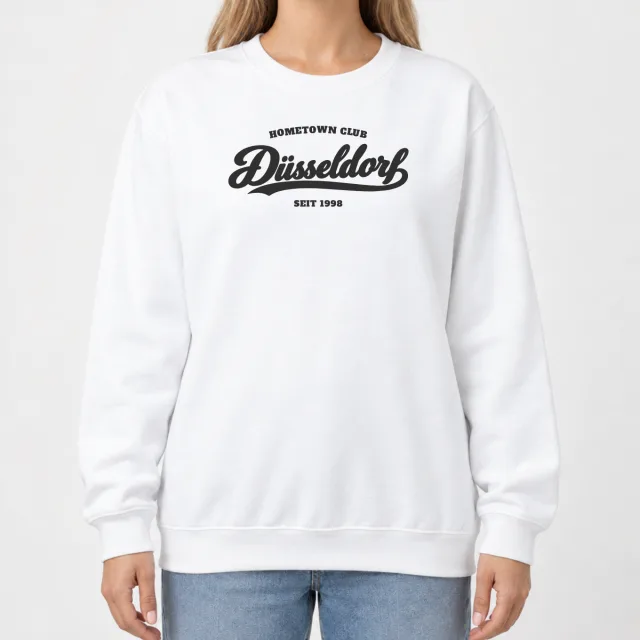 Heavy Blend Crewneck Sweatshirt – Hometown Club Düsseldorf – White