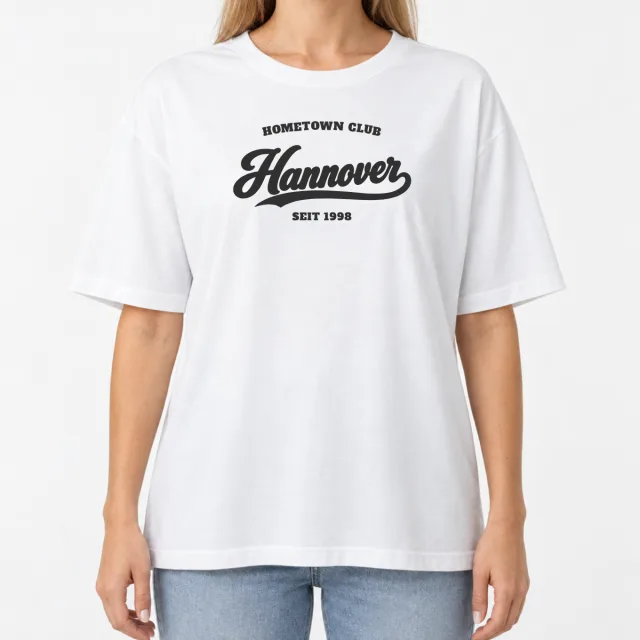 Women´s Boxy Oversized T-Shirt – Hometown Club Hannover – Deep Black