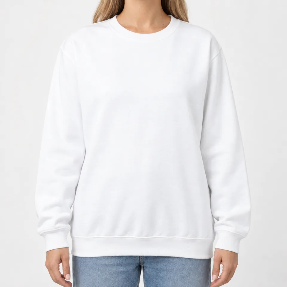 Heavy Blend Crewneck Sweatshirt – White – Vorderseite