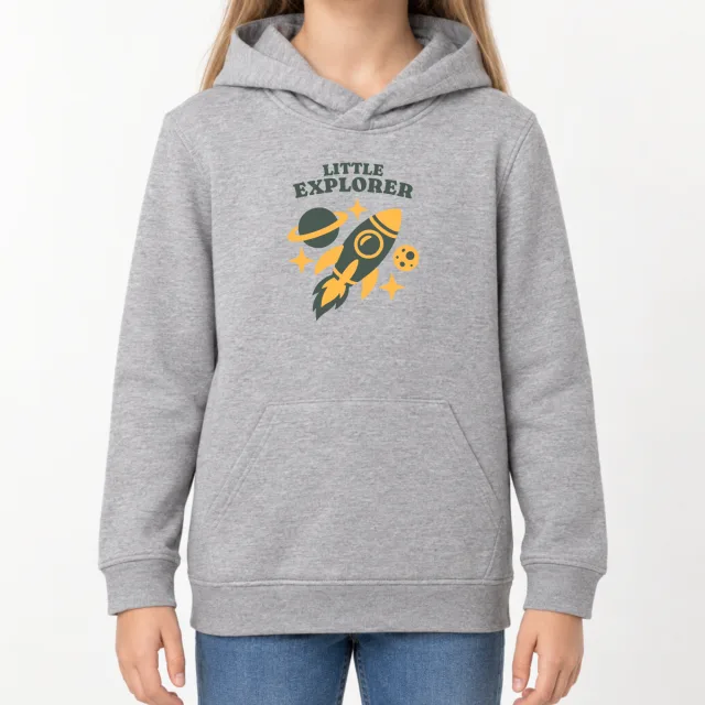 Kids  Hoodie – Little Explorer – Sport Grey (Heather)