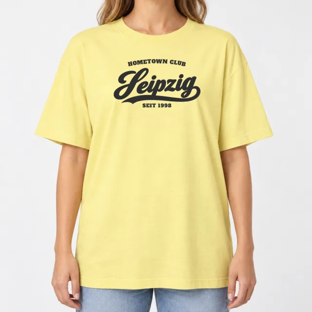 Women´s Boxy Oversized T-Shirt – Hometown Club Leipzig – Deep Black