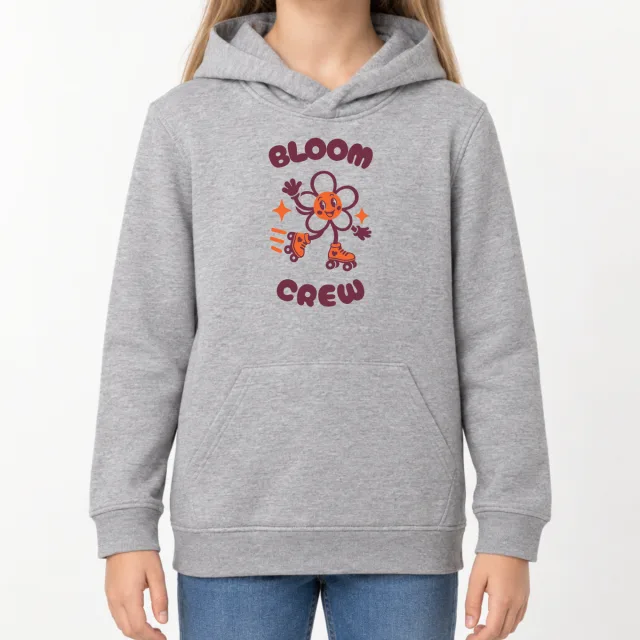 Kids  Hoodie – Bloom Crew – Sport Grey (Heather)